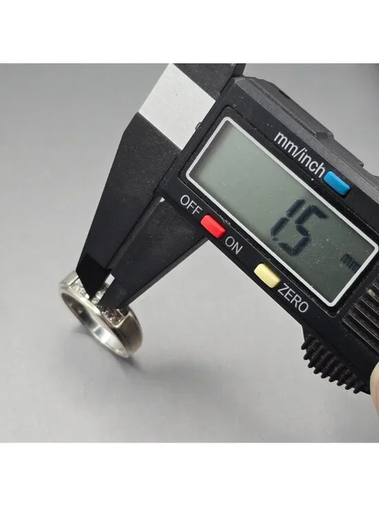 10k White Gold Natural Diamond Channel Set Band Ring Size 10.25 Signed NDI 4.05g - Picture 11 of 16